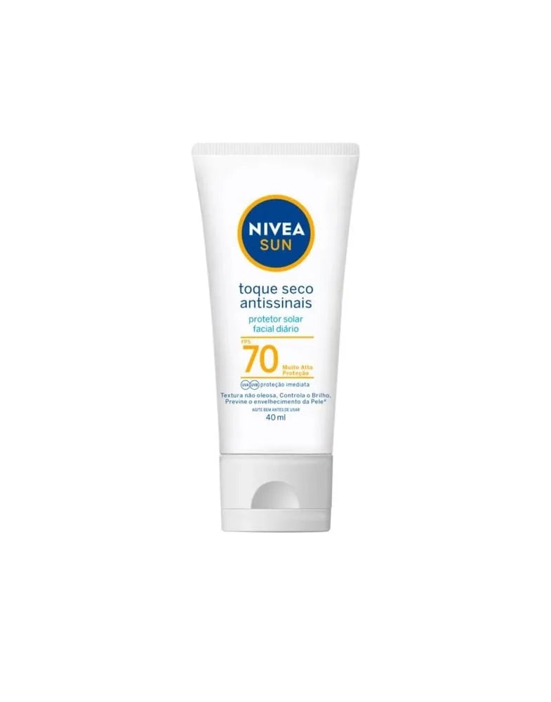 Protetor Solar Facial 40ml Toque Seco Antissinais Fps 70 - Nivea