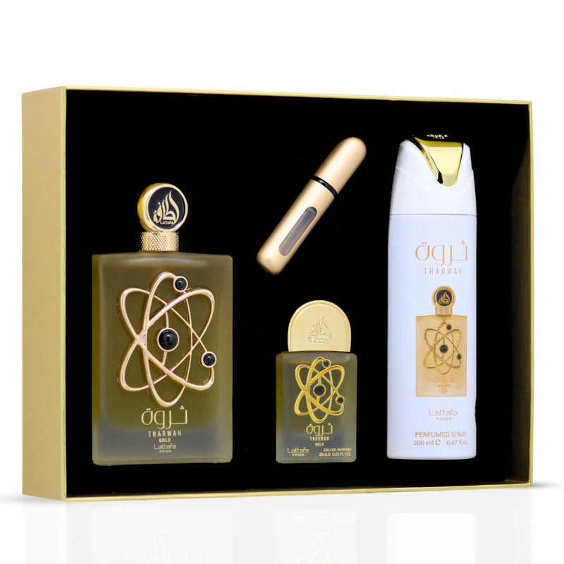 Tharwah Gold Eau de Parfum Conjunto de 3 pc