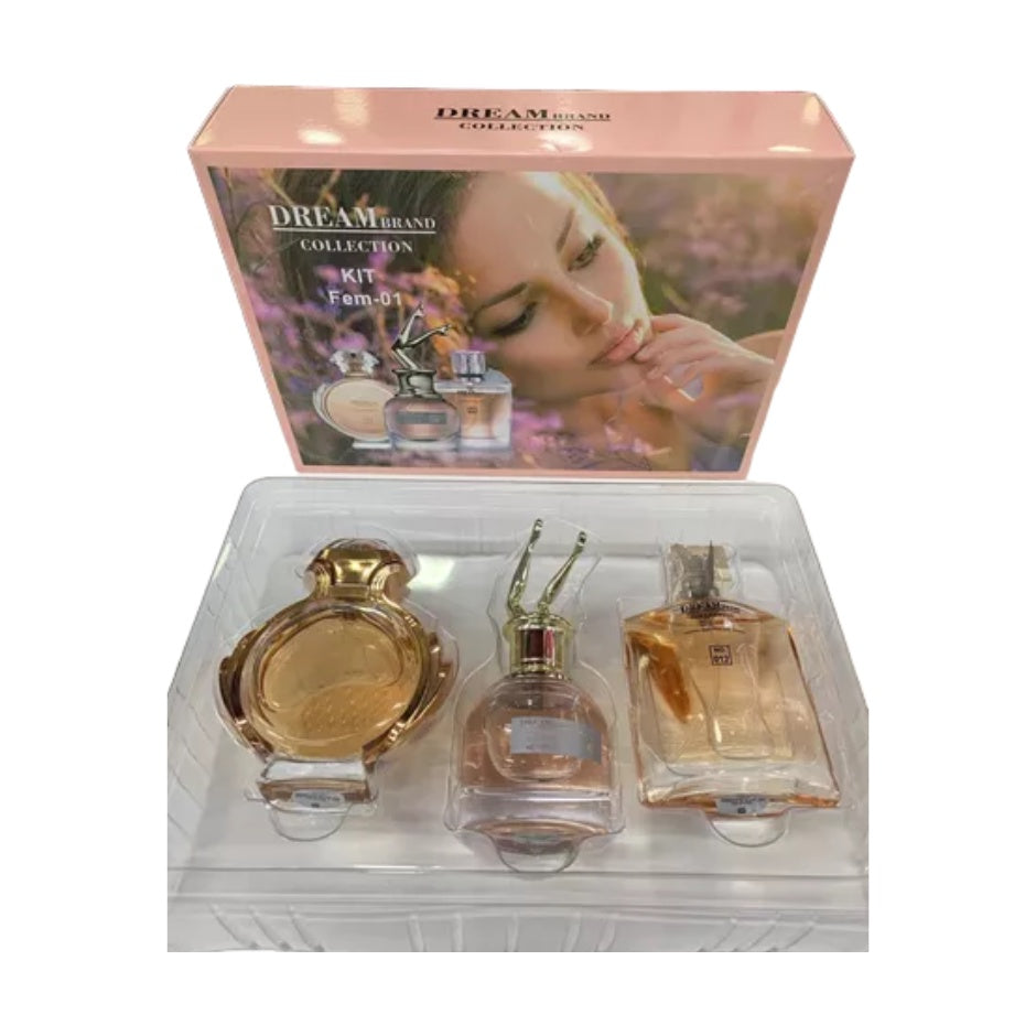 Kit N° 01 com 3 perfumes Dream Brandcollection